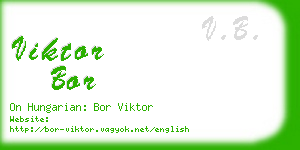 viktor bor business card